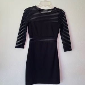 Lulu's Perfect Mesh Black Cocktail Bodycon Mini Dress Size XS